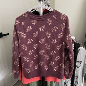 George Floral Patterned Mauve Sweater